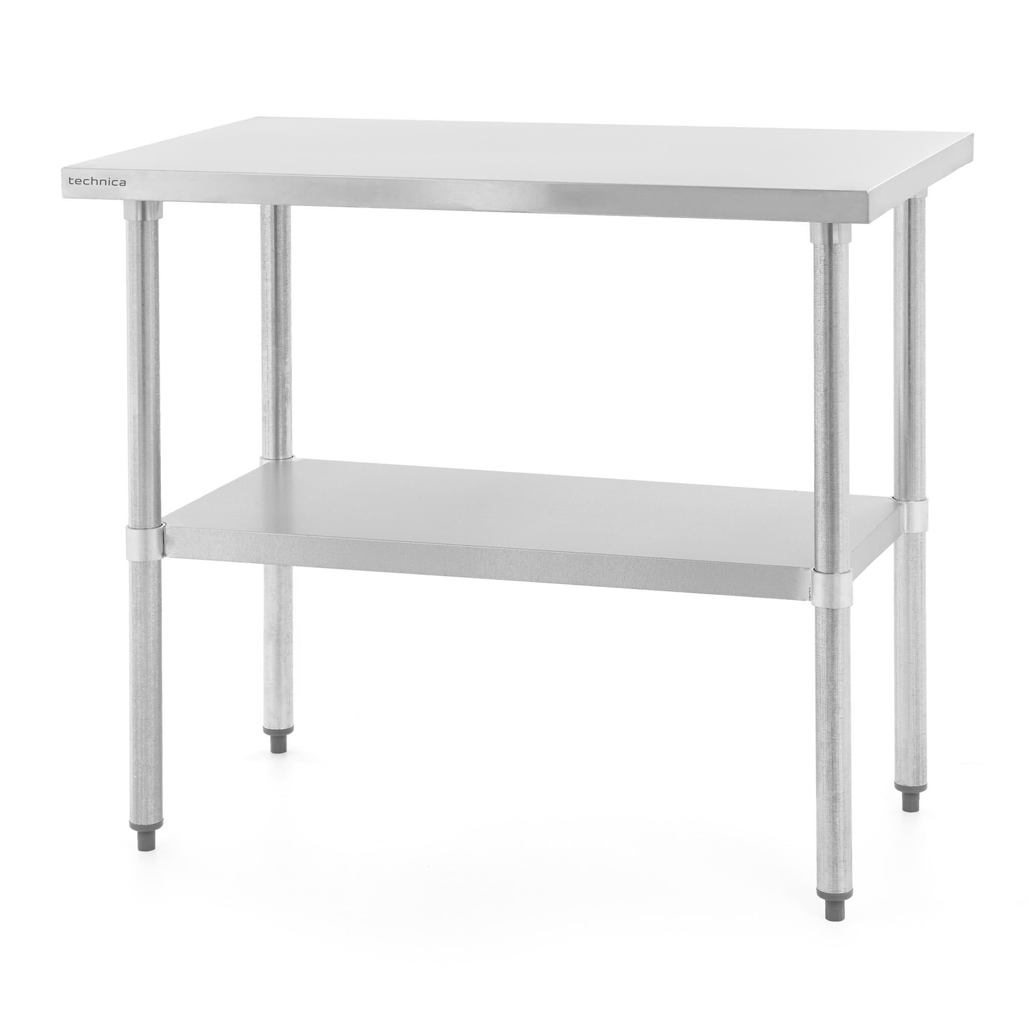 TECHNICA Edelstahl Arbeitstisch Küche 140x60x85 cm, Arbeitstisch Werkstatt