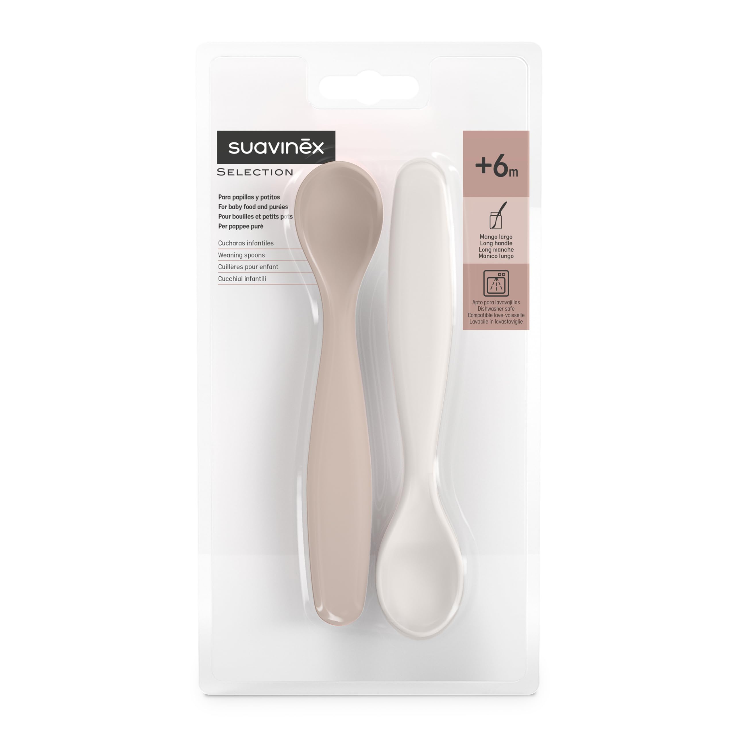 Suavinex, Cuchara de Silicona para Bebés +4 Meses, Cuchara de Aprendizaje, Suave y Blanda, para Encías Sensibles, con Mango Largo, Apta para Lavavajillas, Colour Essence Verde — view 18