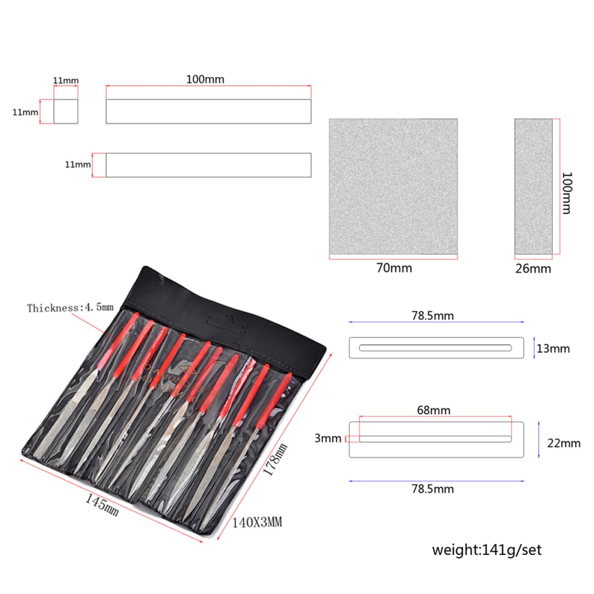 ibasenice 28pièces Kit Outils De Réparation Guitare Ensemble De Meulage Outils Professionnels Pour Guitares Acoustiques Et Électriques Ukeleles Et Basses Comprend Pierre à Meuler Et