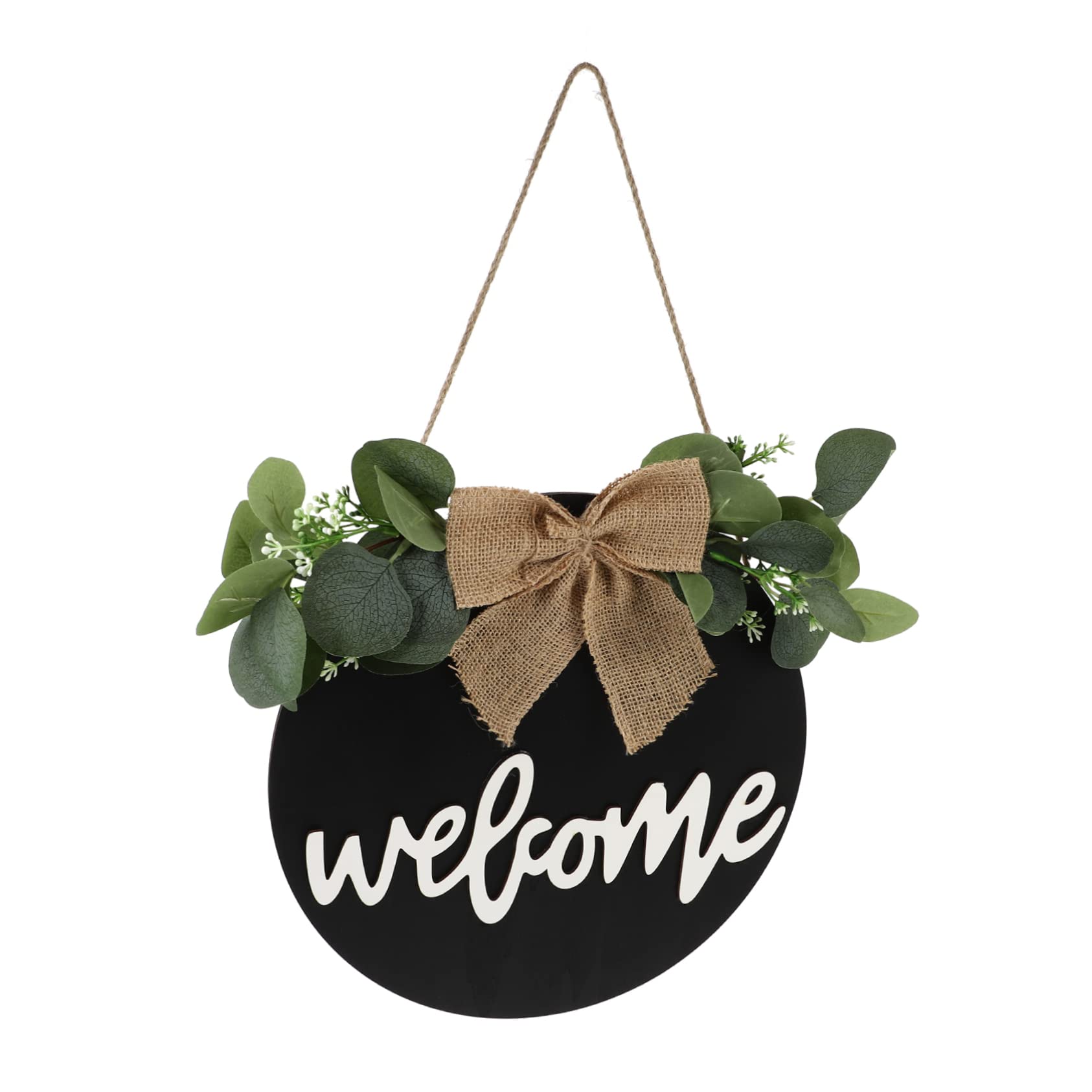 Colgante de bienvenida de madera PRETYZOOM letrero decorativo para puerta
