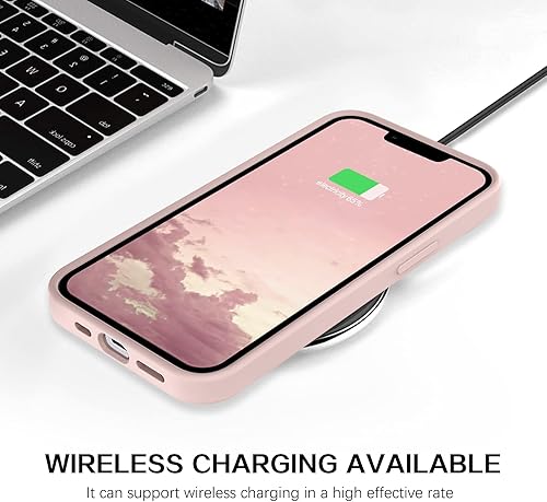 Miniatura 6 de VENINGO Funda para iPhone 13, funda de teléfono para iPhone 13, de silicona líquida, de gel suave, ligera, forro de microfibra a prueba de golpes,