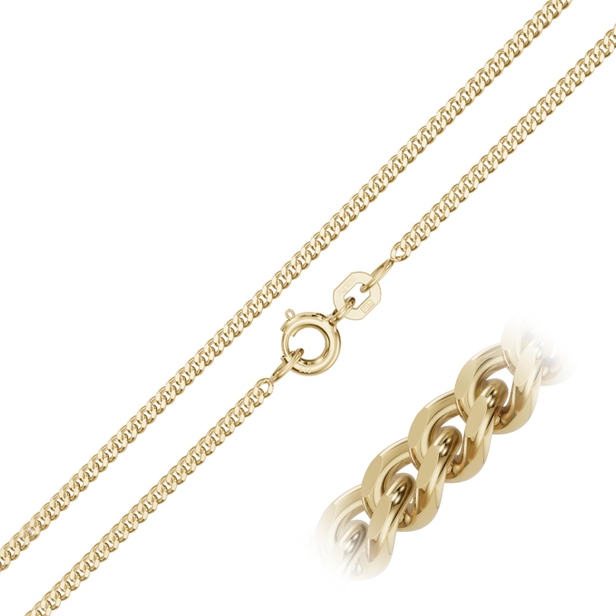 Damen Anhänger 333 Gold 8 Karat Gelbgold Kreuzanhänger Echtgold mit abgeflachten Kanten. Kreuz mit Halskette oder ohne Kette wählbar