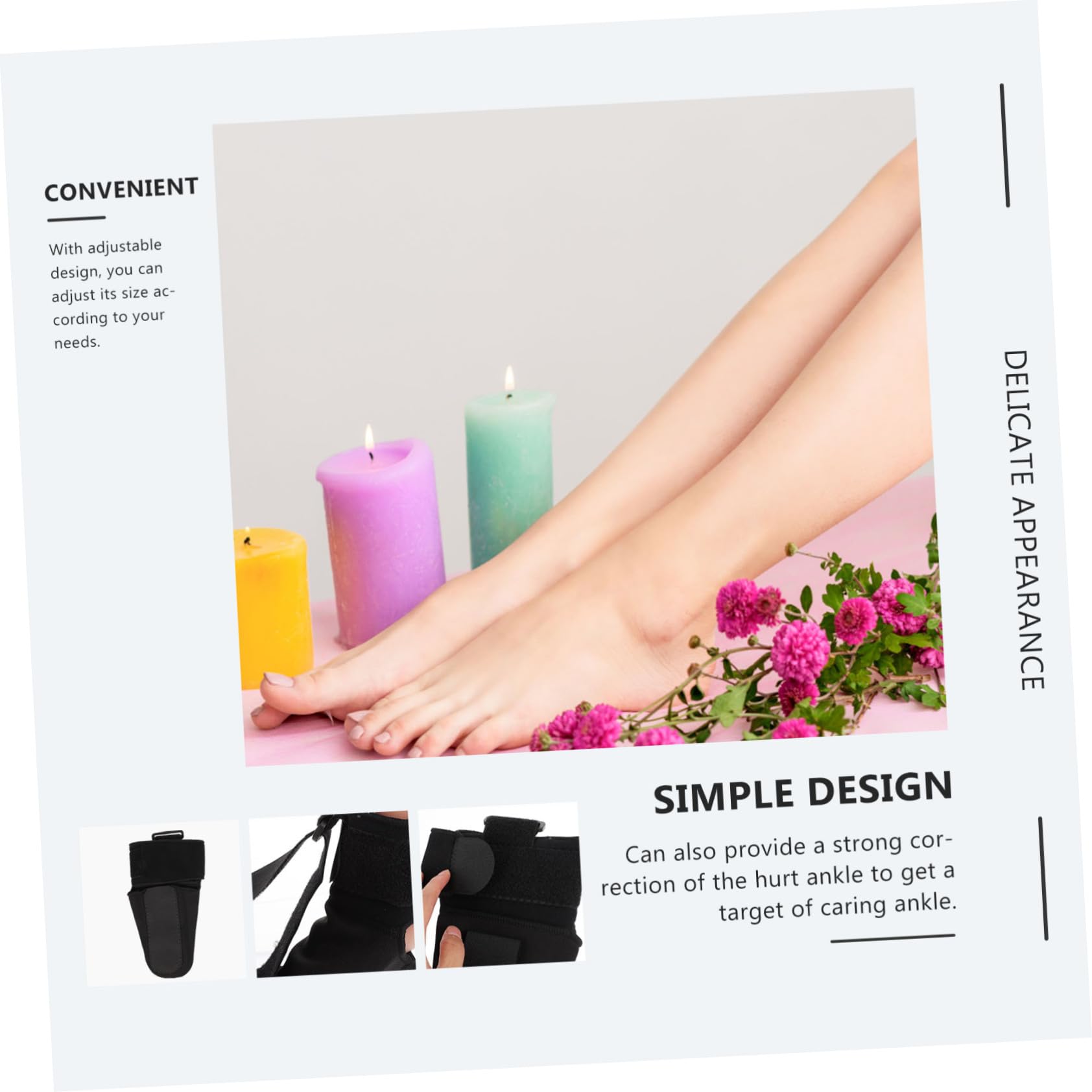 WOFASHPURET Foot Correction Strap Heel Protectors Plantar Relief Ankle Compression Brace for Foot Drop