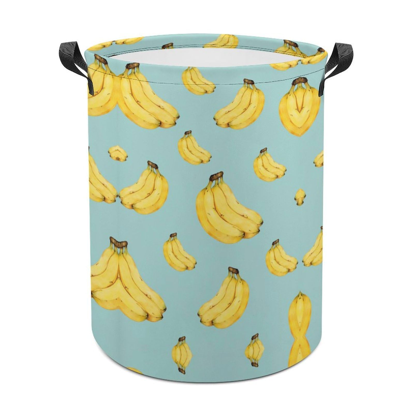 Wlntrophic Laundry Hamper, Cartoon Bananas Laundry Basket, Washing Basket with Handle