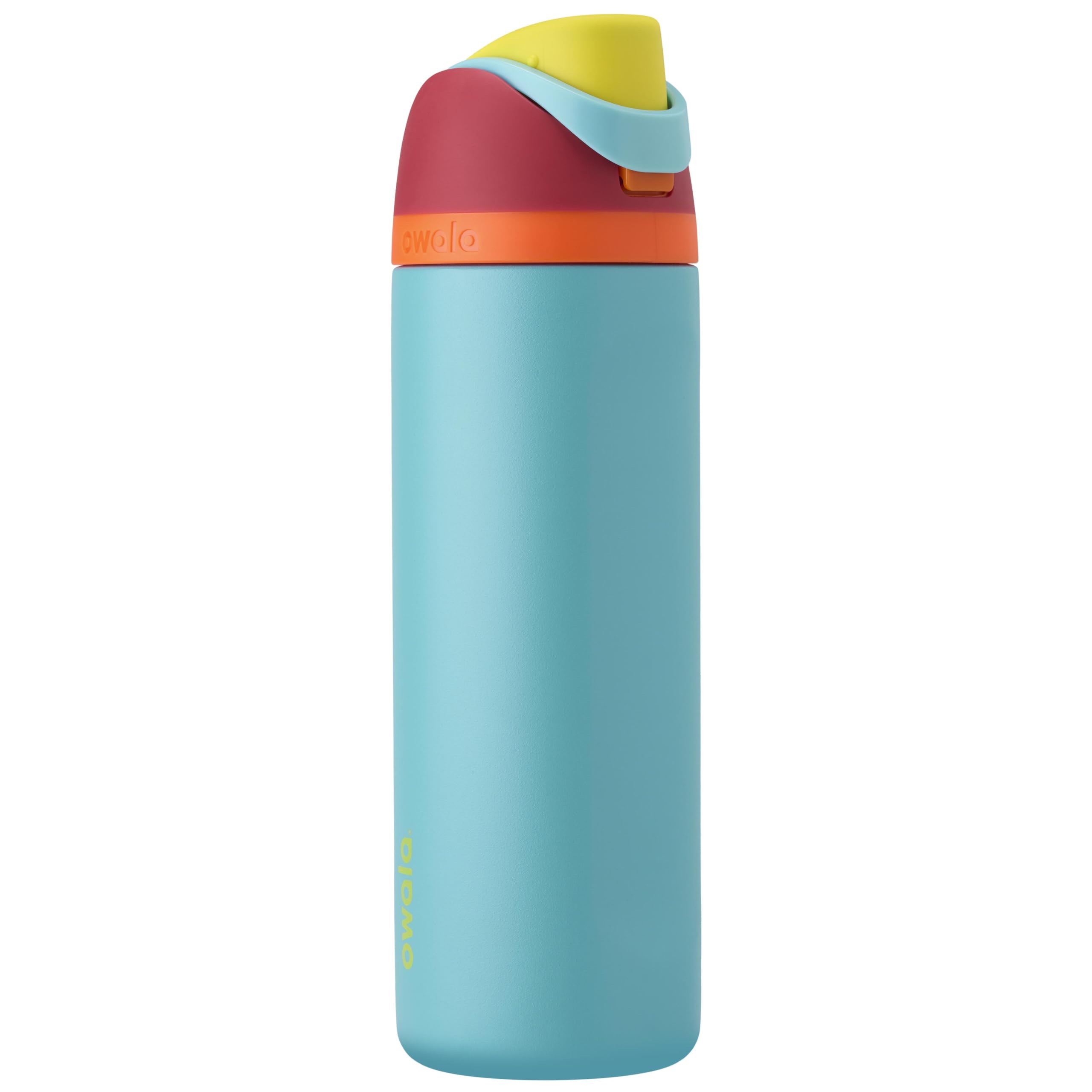 Owala FreeSip Insulated Stainless Steel Water Bottle with Straw for Sports and Travel, BPA-Free, 24-oz, Red/Aqua (Summer Sweetness)-image-35