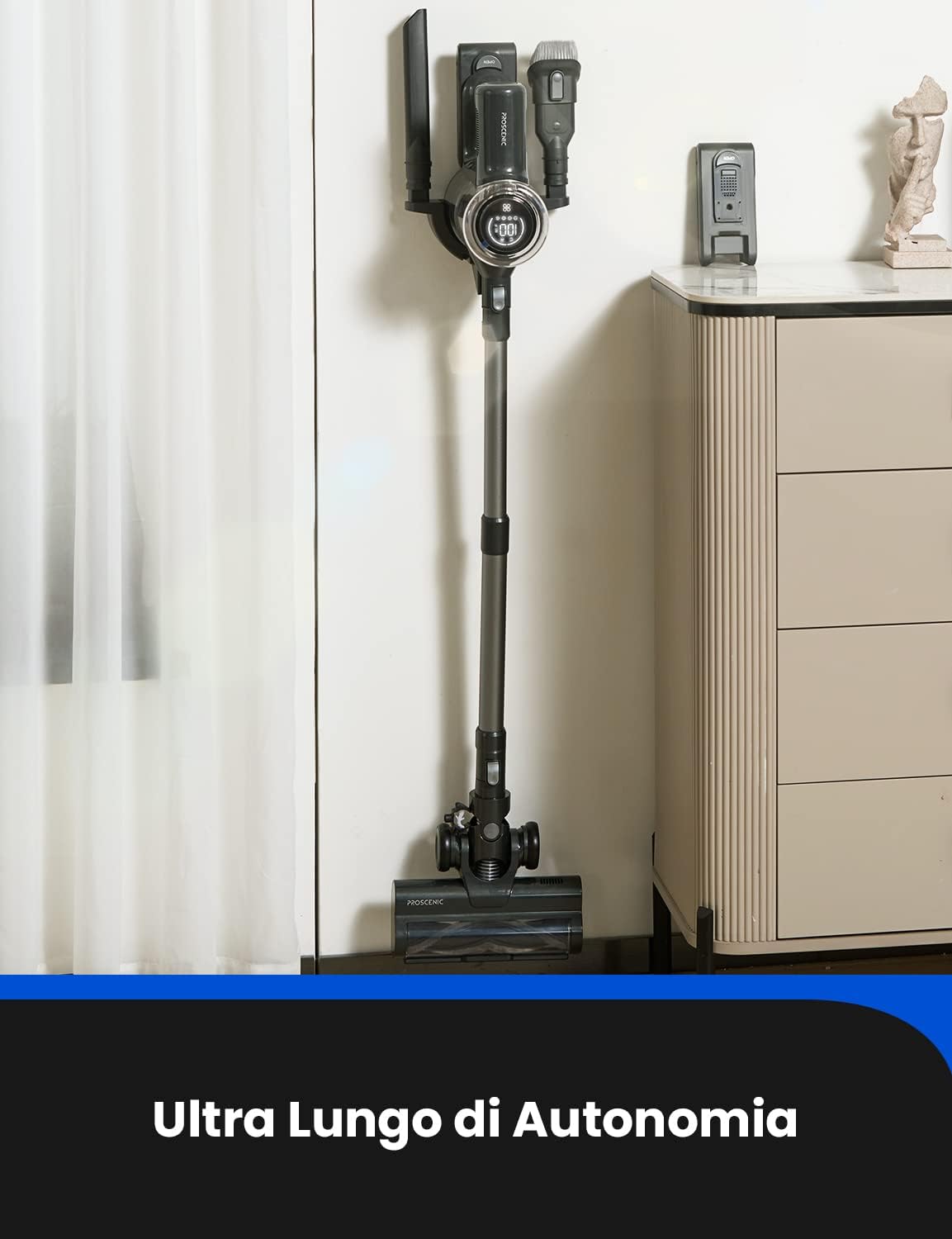 Proscenic P12 Aspirapolvere Senza Fili, 33kPA Scopa Elettrica Potente, Anti-Avvolgimento, LED Vertect™ Verde, 60Minuti Autonomia per Peli Animali/Tappeti/Pavimenti Proscenic P12 Aspirapolvere Senza Fili, 33kPA Scopa Elettrica Potente, Anti-Avvolgimento, LED Vertect™ Verde, 60Minuti Autonomia per Peli Animali/Tappeti/Pavimenti