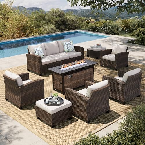 HERA'S HOUSE Outdoor Furniture Set with Fire Pit