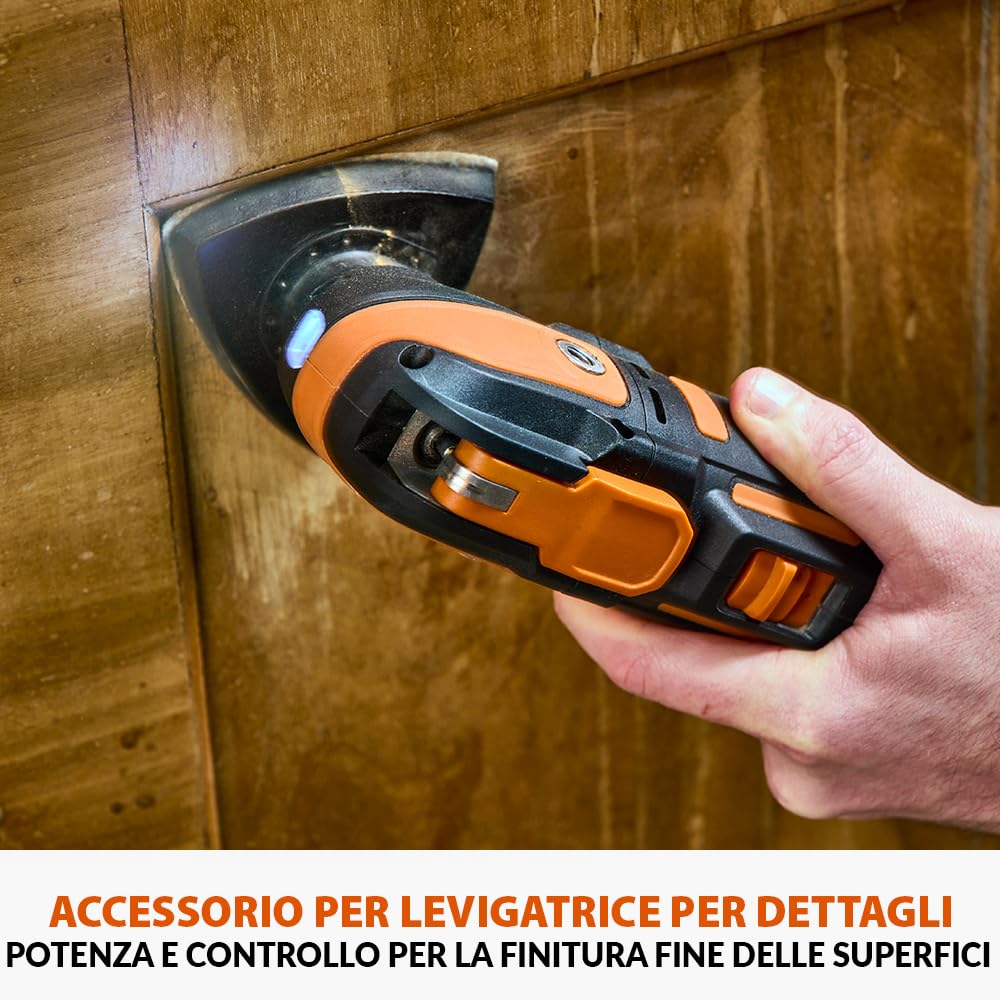 Evolution Power Tools R18MLT-Li Multi-Utensile Senza Fili 18 V Li-Ion EXT, Multiuso E Multi-Materiale Per Eseguire Tagli, Sagomare, Raschiare E Levigare | Batteria Non Inclusa