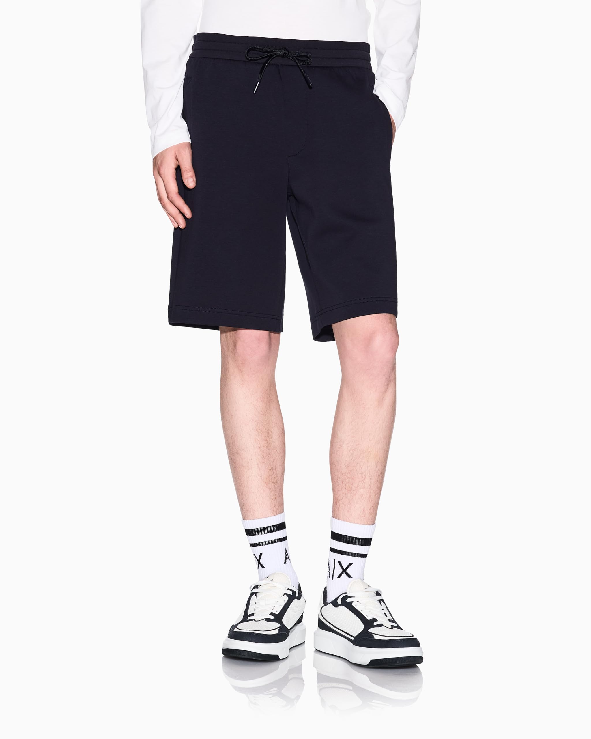 Armani Exchange Icon Project, Embroidered Logo, Crewneck Maglia di Tuta Uomo (Pacco da 1)