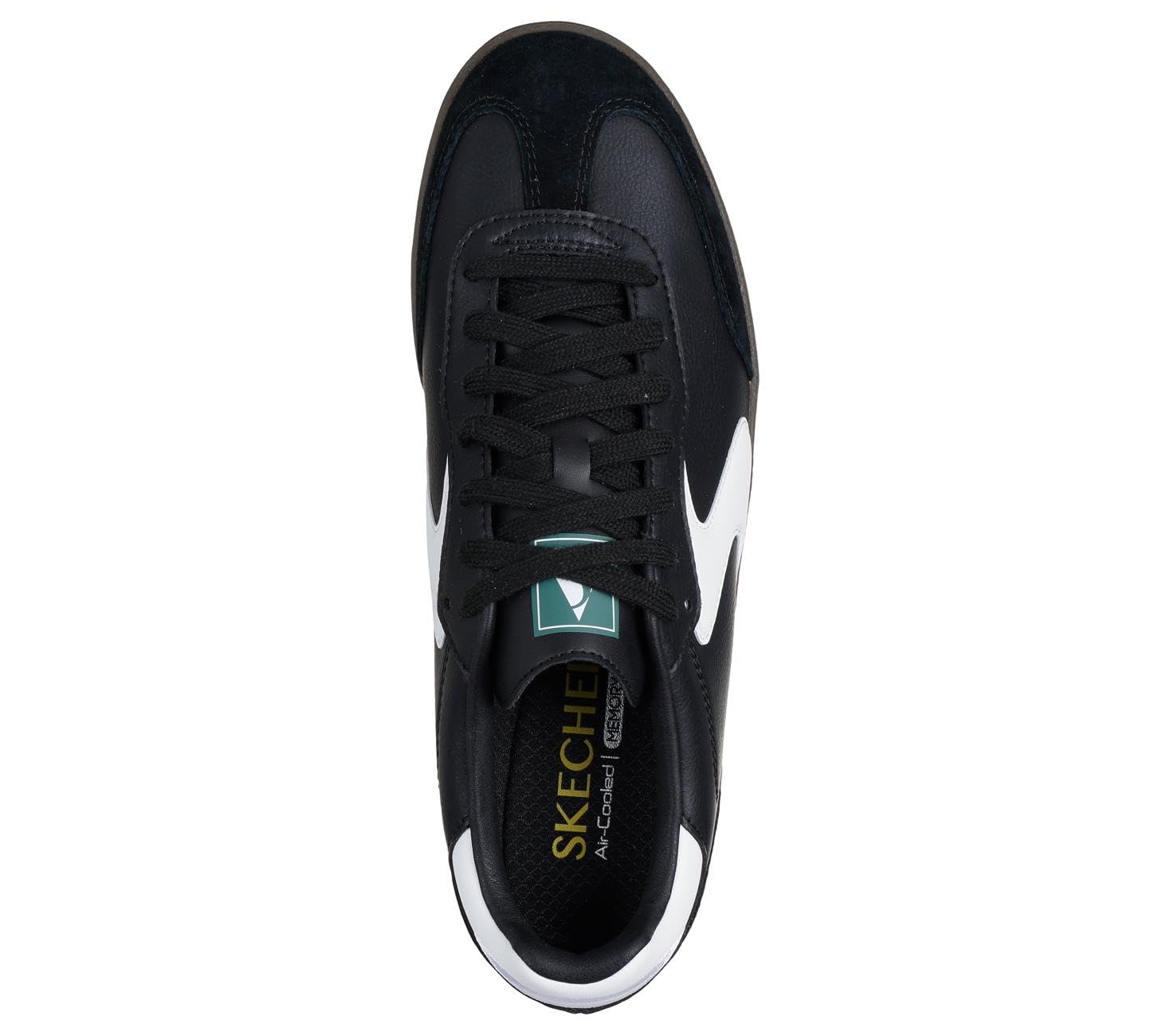 Skechers Herren Hotshot Pyke Turnschuhe, Black Duraleather/Suede/White Trim, 42 EU – Ansicht 3