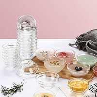 Vista 4 de DOITOOL 6 cuencos de vidrio pequeños para preparación de comidas, apilables, transparentes, para postres, dulces, frutos secos, para preparación