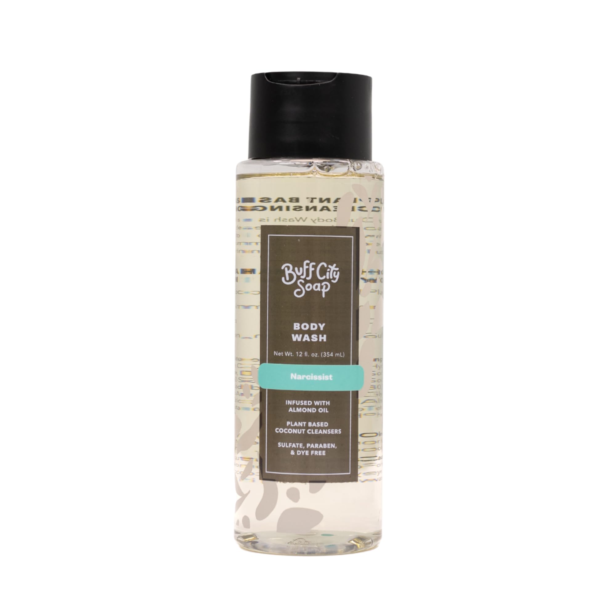 Buff City Soap Plant-Based Body Wash - Coconut Cleansers Almond Oil Infused Gentle Rich Non-Drying Lather Helps Reduce