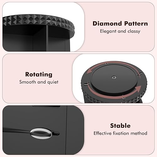 Miniatura 5 de Organizador de maquillaje giratorio, organizadores giratorios de cuidado de la piel de 360, almacenamiento de cosméticos de capa ajustable,