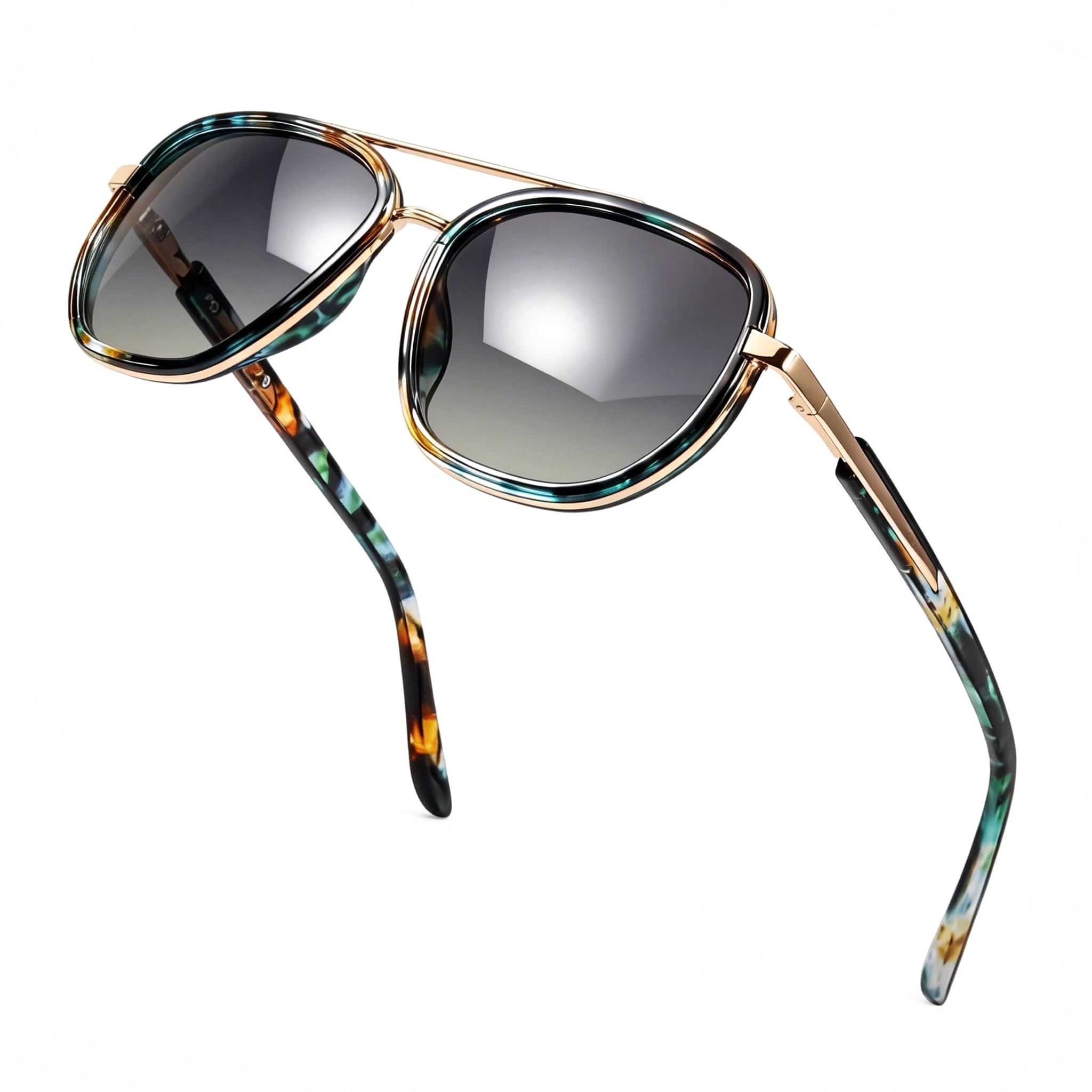 SIPHEW Square Polarized Aviator Sunglasses