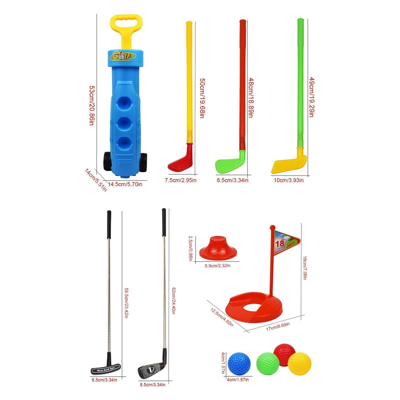 Juego de Golf para niños pequeños | Juego de Juguetes de Golf portátil para niños - de Juguetes de interacción Entre Padres e Hijos para pequeños, para césped, jardín, Patio