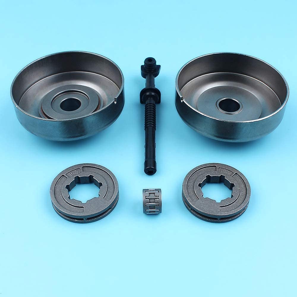 Tambor de Embrague de 3/8 "6T Piñones de llanta P-7 Oso de Aguja de línea de Aceite Compatible con Motosierra STIHL MS170 MS180 MS210 MS230 MS250 017018021023025