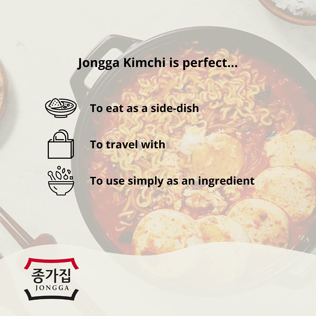 Jonga Kimchi De Jongga Saltato In Padella / Kimchi Fritto 1A Confezione Da 160 Grammi / Qualità Premium Dalla Corea Del Sud / Piatti Pronti - 1920 g
