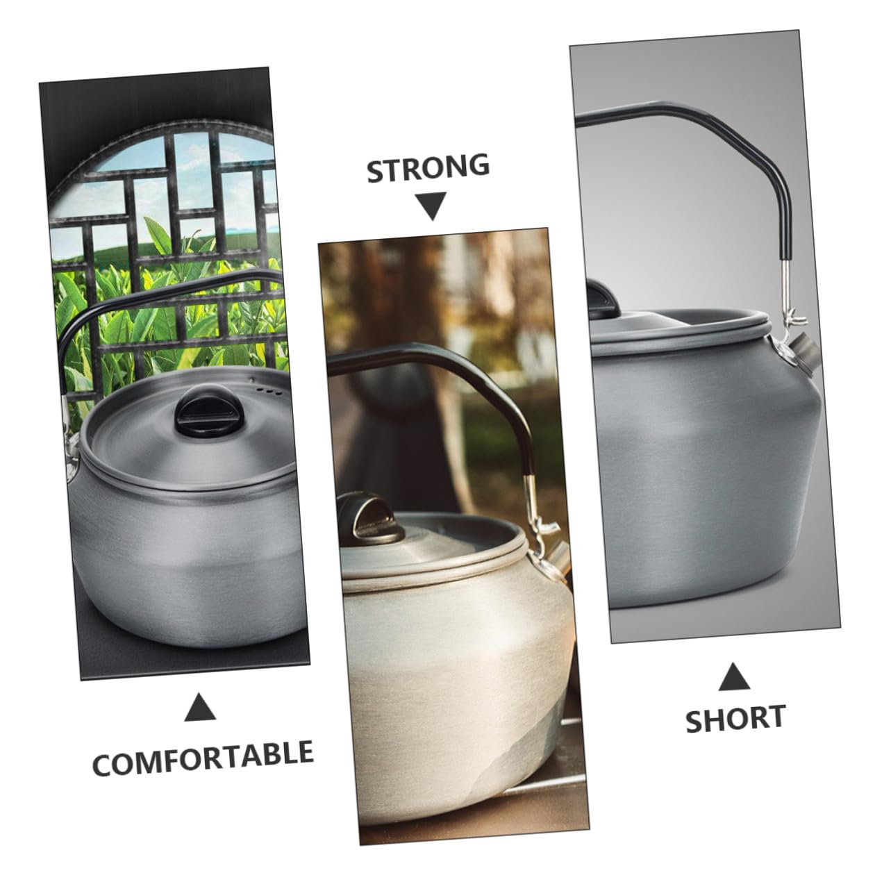 Hervidor de Camping Portátil 1.2l 1.5l Acero Inoxidable