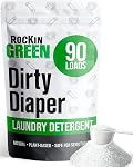 Rockin’ Green Dirty Diaper Laundry Detergent - Unscented Laundry Detergent Powder and Odor Eliminator for Cloth Diapers, Baby Clothes, Linens, Bedding - Safe for Sensitive Skin - 90 Loads