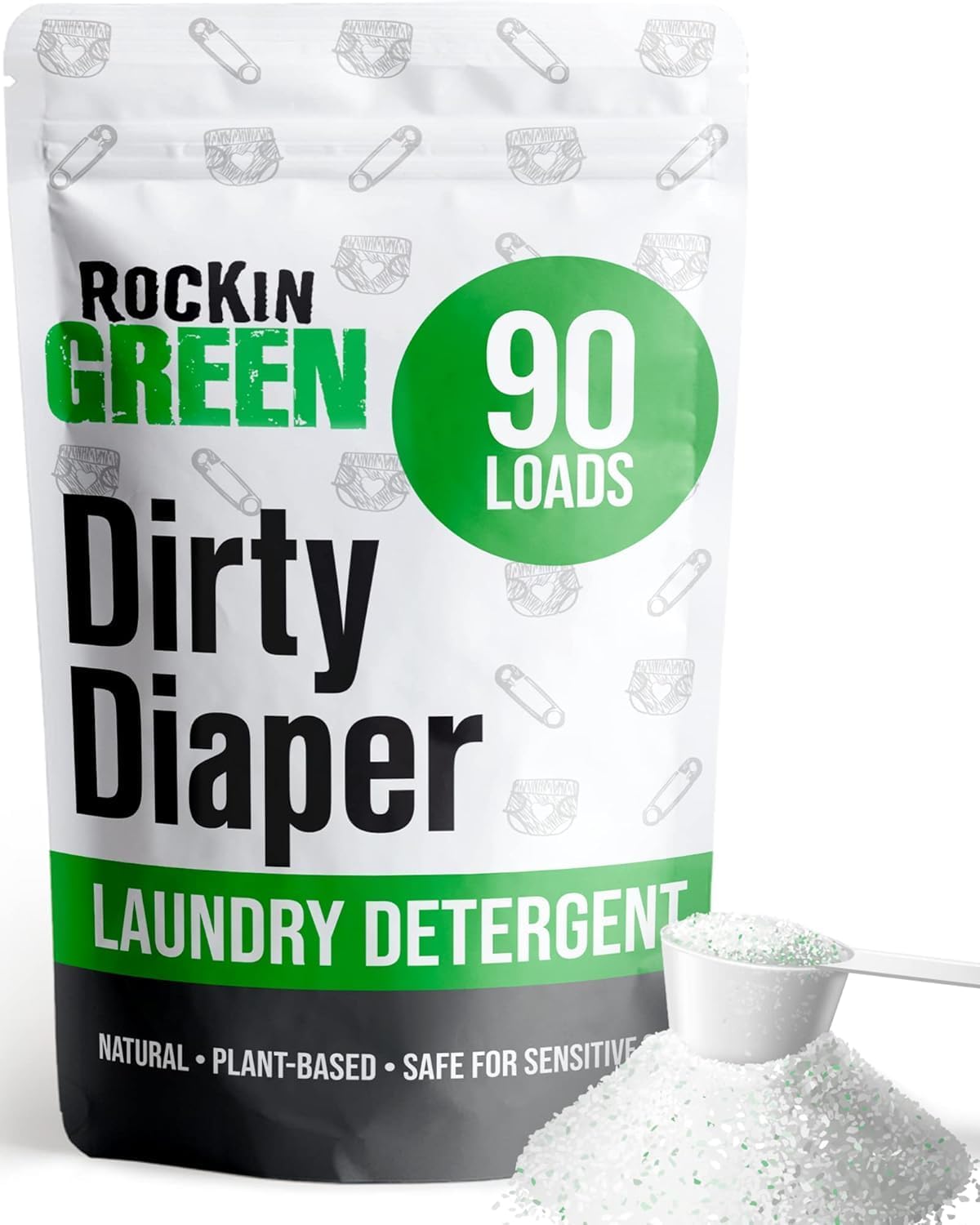 Laundry Detergent, Plant based, All Natural Laundry Detergent Powder, Vegan and Biodegradable Odor Fighter, Safe for Sensitive Skin (Baby Cloth Diaper 90 Loads Unscented)