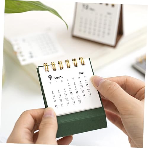 Miniatura 2 de TOGEVAL 4pcs 2023 Steel Coil Daily Kids Pocket Plan Schedule Planner DIY Green Standing School Decoration Simple Agenda Calendar Spiral Portable X
