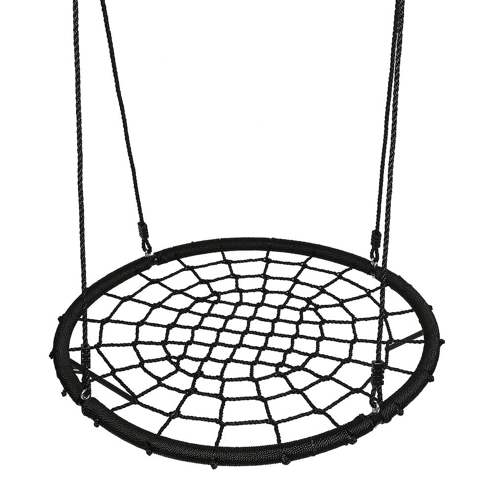 Balançoire nid d'oiseau 100 cm ajustable filet noir charge 200 kg