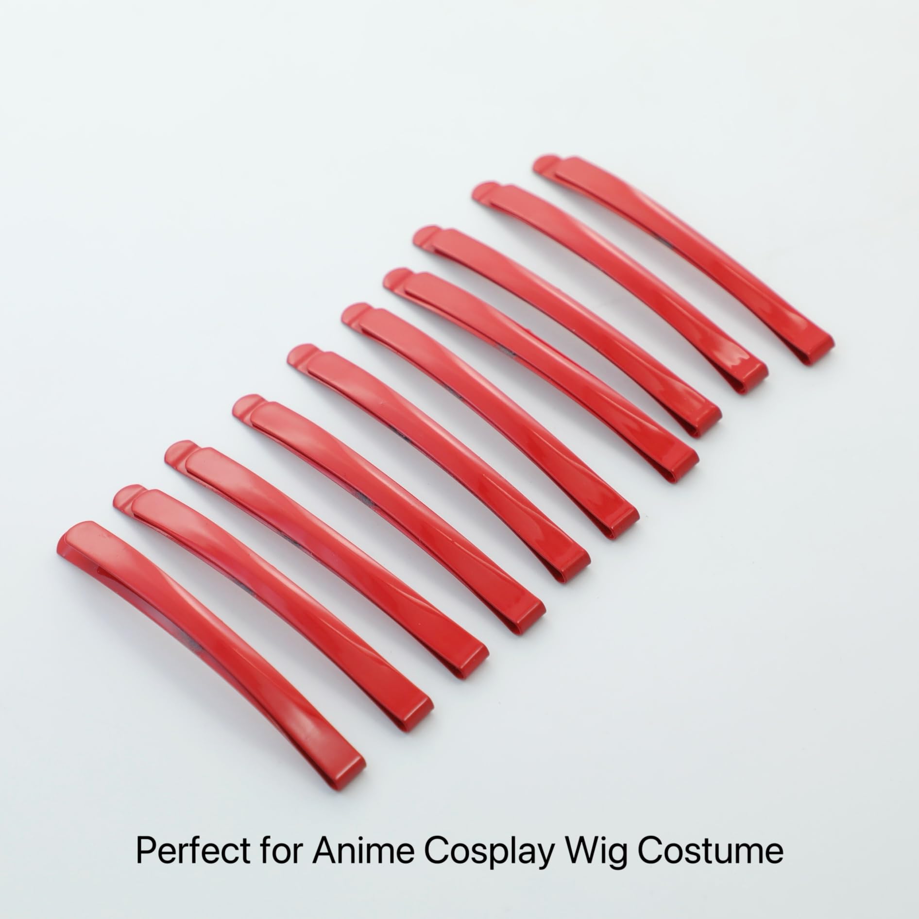 10 forcine rosse per capelli, graziose, eleganti, in tinta unita, con croce, accessori per capelli, accessori per capelli anime, cosplay, costumi di Natale, Halloween e stili punk