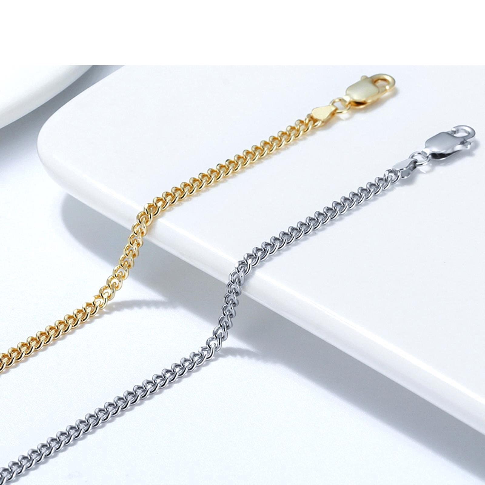 LNNSHX Cavigliere da Donna, Bracciale cavigliera a Catena in Argento Sterling 925 per cavigliere in Oro per Gioielli da Spiaggia Estivi alla Moda per Gambe