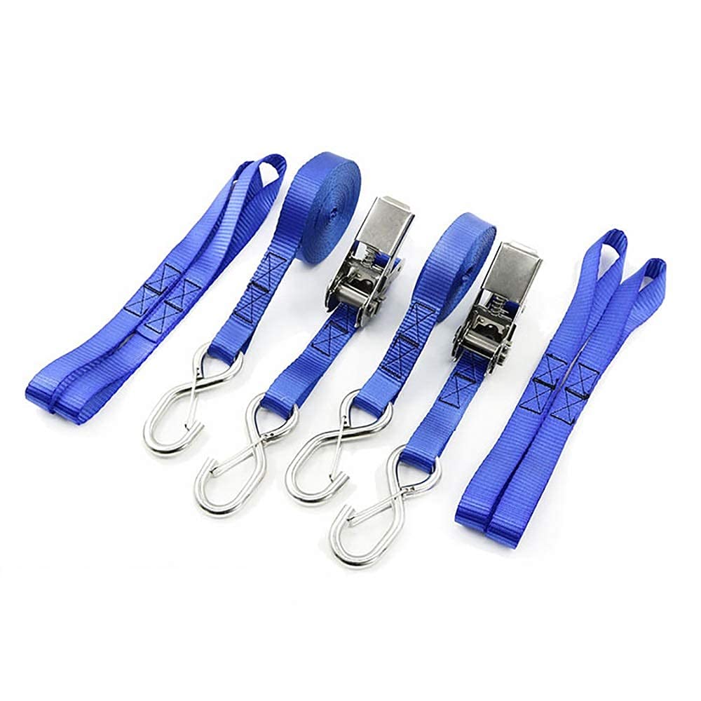 Juego de Correas de Amarre de trinquete con Ganchos y Correas de trinquete para Camiones (Color : Red, Size : 25mmx3m)