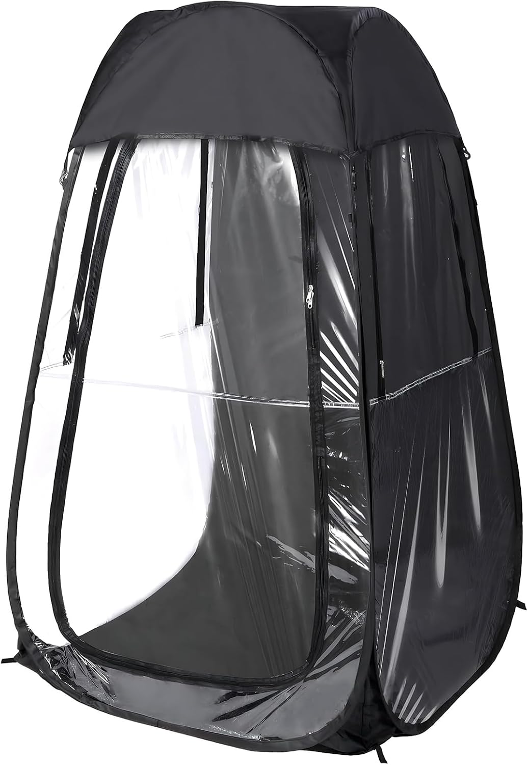 Portable Pop Up Sports Tent, Ideal Shelter for Outdoor Sports Events, Fishing and Camping, Protection from Cold Wind and Rain, Black-40