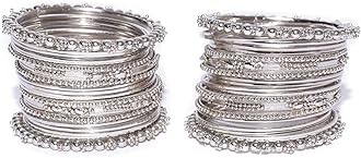 YouBella Stylish Traditional Jewellery Silver Plated Bangle Set for Women