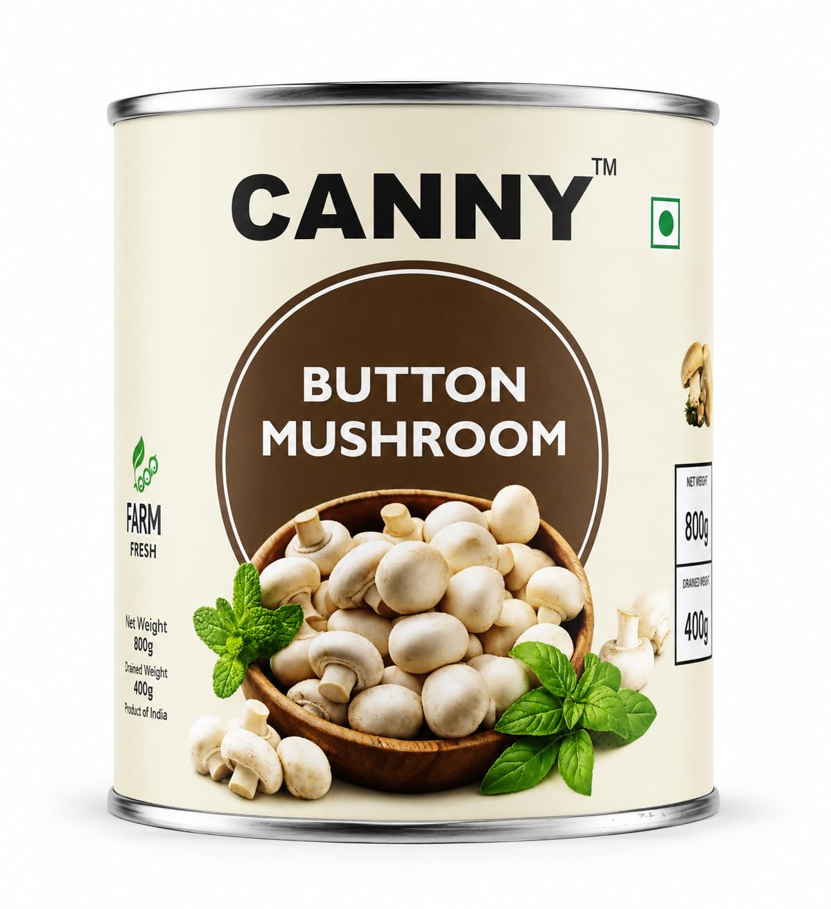 CANNY Button Mushroom Gold in Brine | Premium Quality Canned Fresh Mushrooms For Everyday Cooking | Ideal For Pizza, Pasta, Salads & Curries | Rich Taste & Texture - 800Gm-image-21