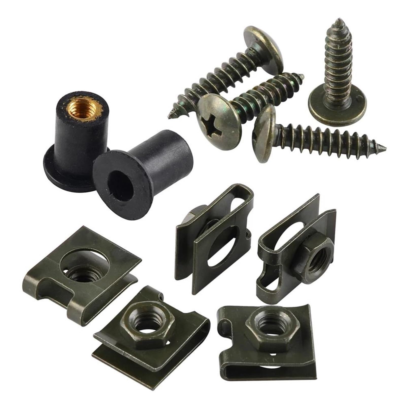 Carene Bulloni Fissaggio Kit Viti E Dadi Per Carenatura Moto Per Ducati Per Yamaha 155 Pezzi 177 190 253 Clip Di Fissaggio Bulloni Per Carrozzeria Kit Pezzi Vite Moto(Rosso,253pcs)