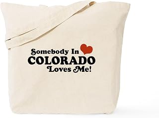CafePress Somebody In Colorado Loves Me Tote Bag Natural Canvas Tote Bag, Reusable Shopping Bag
