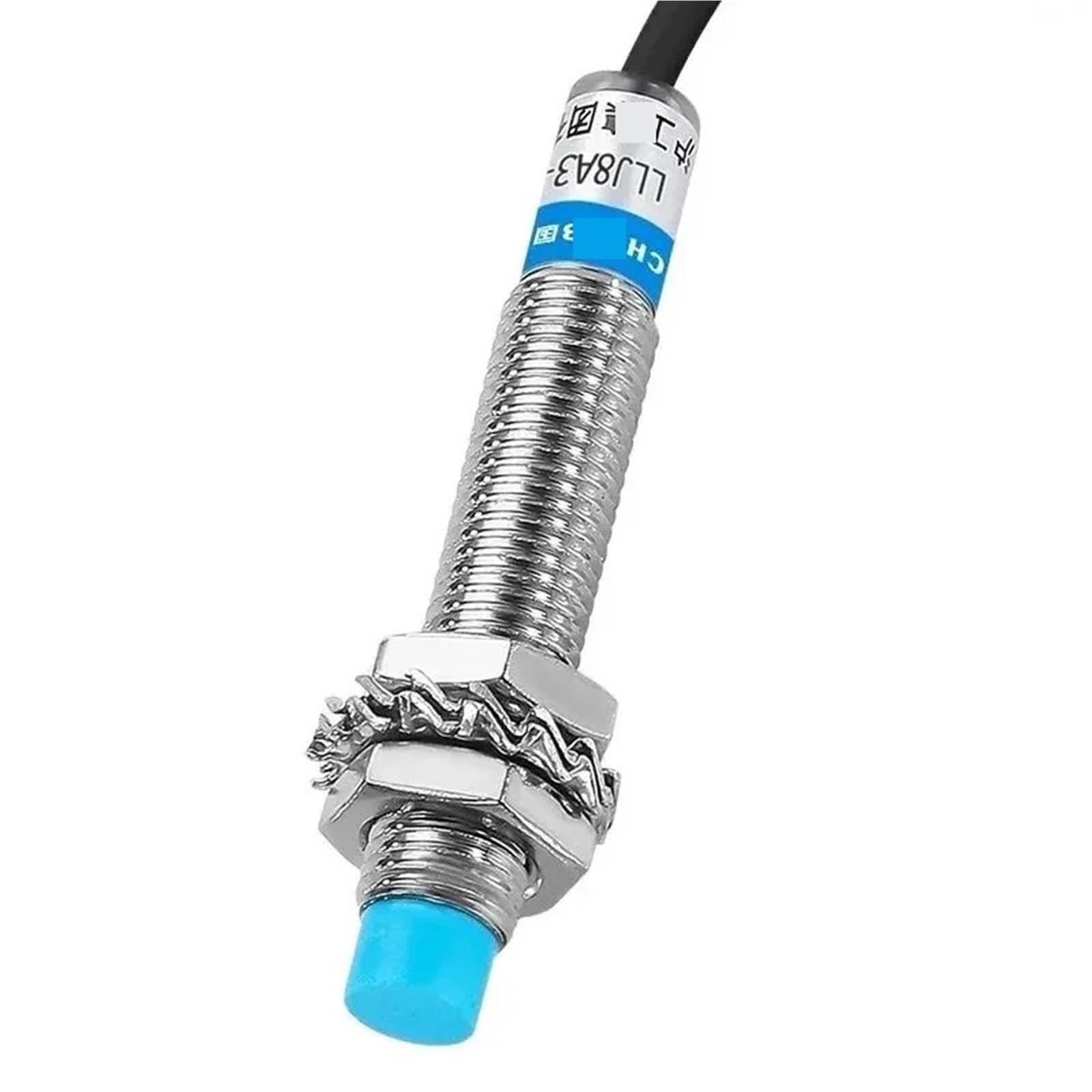 Interruptor de Sensor de Metal inductivo de larga distancia de detección de 2mm y 4mm LLJ8A3 2 cables 3 cables NPN PNP NO NC M8 interruptor de proximidad inductivo(Flat DC PNP NC)