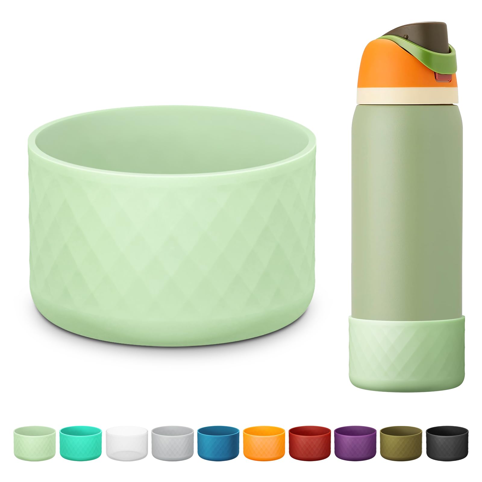 Silicone Boot for Owala Water Bottle 24 oz 32 oz 40 oz, Anti-Slip Protective Sleeve for FreeSip/Twist/Flip Stainless Steel Water Bottles Accessories
