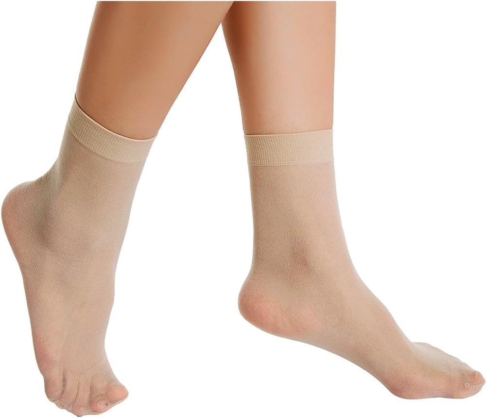 BONAS Women Sheer Socks 10 Pairs Ankle High Soft Crystal Silky Hosiery Office - Image 4