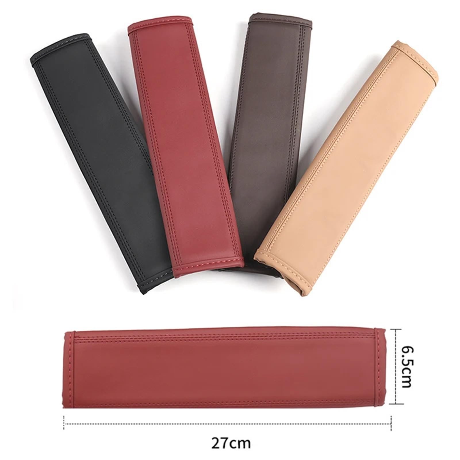 Copri cintura di sicurezza, Copri cintura di sicurezza Accessori protezione for spallacci regolabili in pelle PU(Brown 2pcs)