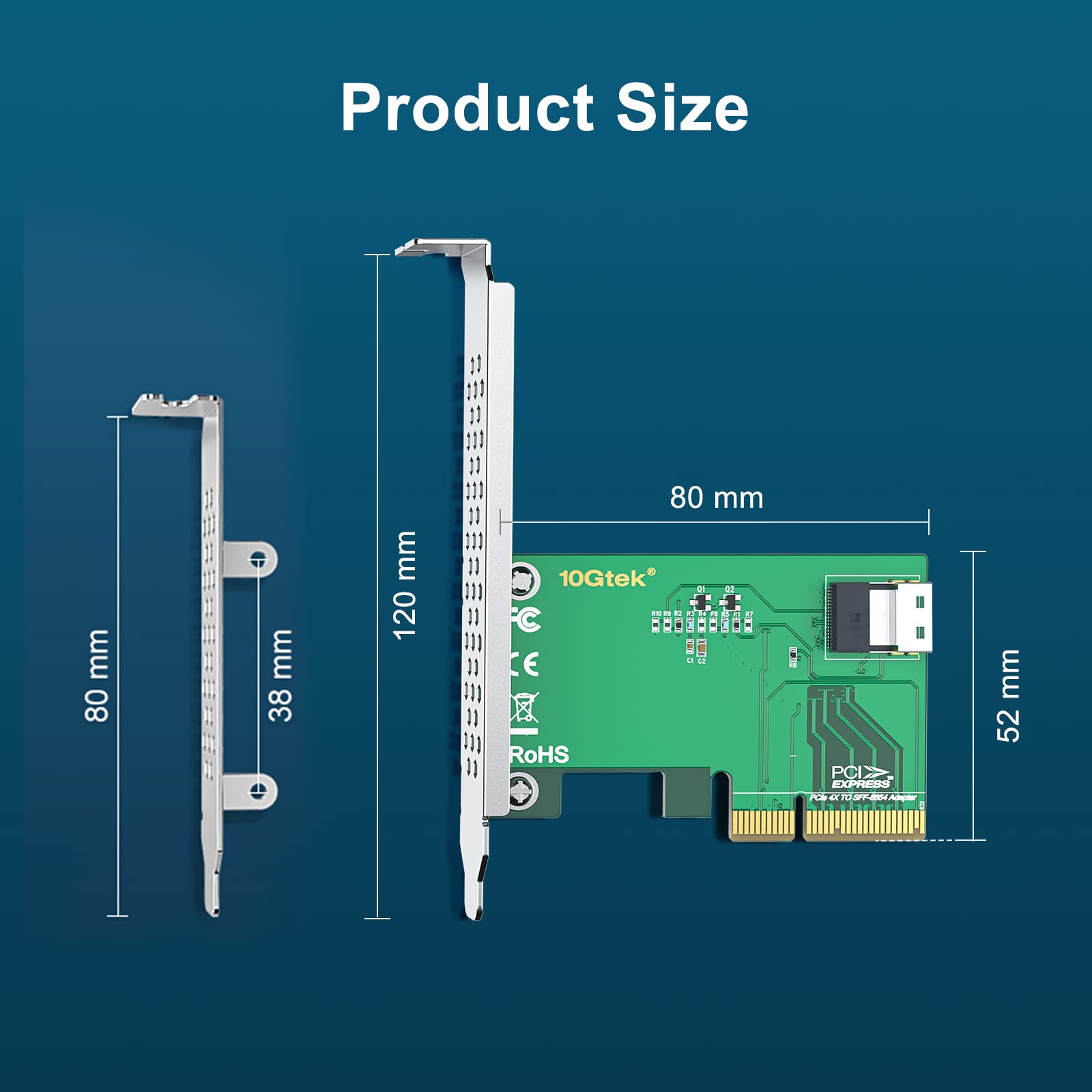 Amazon.com: PCIe 4.0 x4 to SFF-8654 Adapter Card for U.2 NVMe SSDs