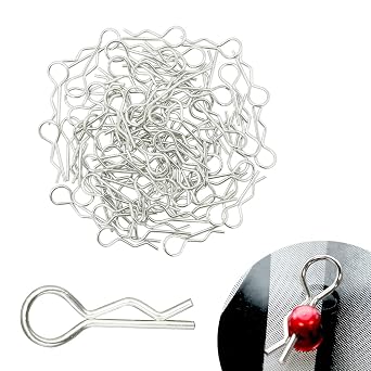 GLOBACT 100Pcs Universal RC Body Clips Pins for All 1/8 1/10 1/12 Scale Redcat HPI Himoto HSP Exceed RC Car Parts Truck Buggy Shell Replacement