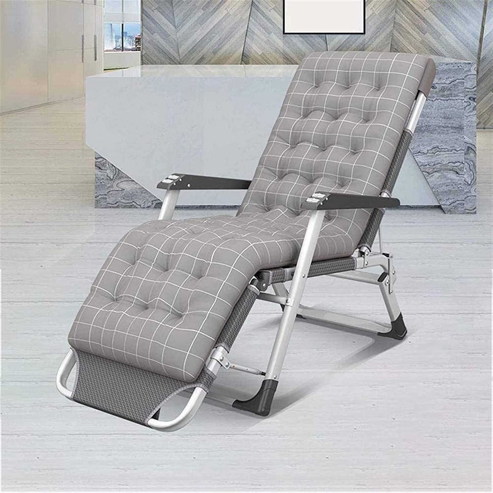 Chaise longue de jardin grise antirouille pliante pour en finir avec le mal de dos