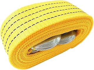 Generic Car Tow Rope, Loop, 3m, Nylon, Yellow, Passenger Car