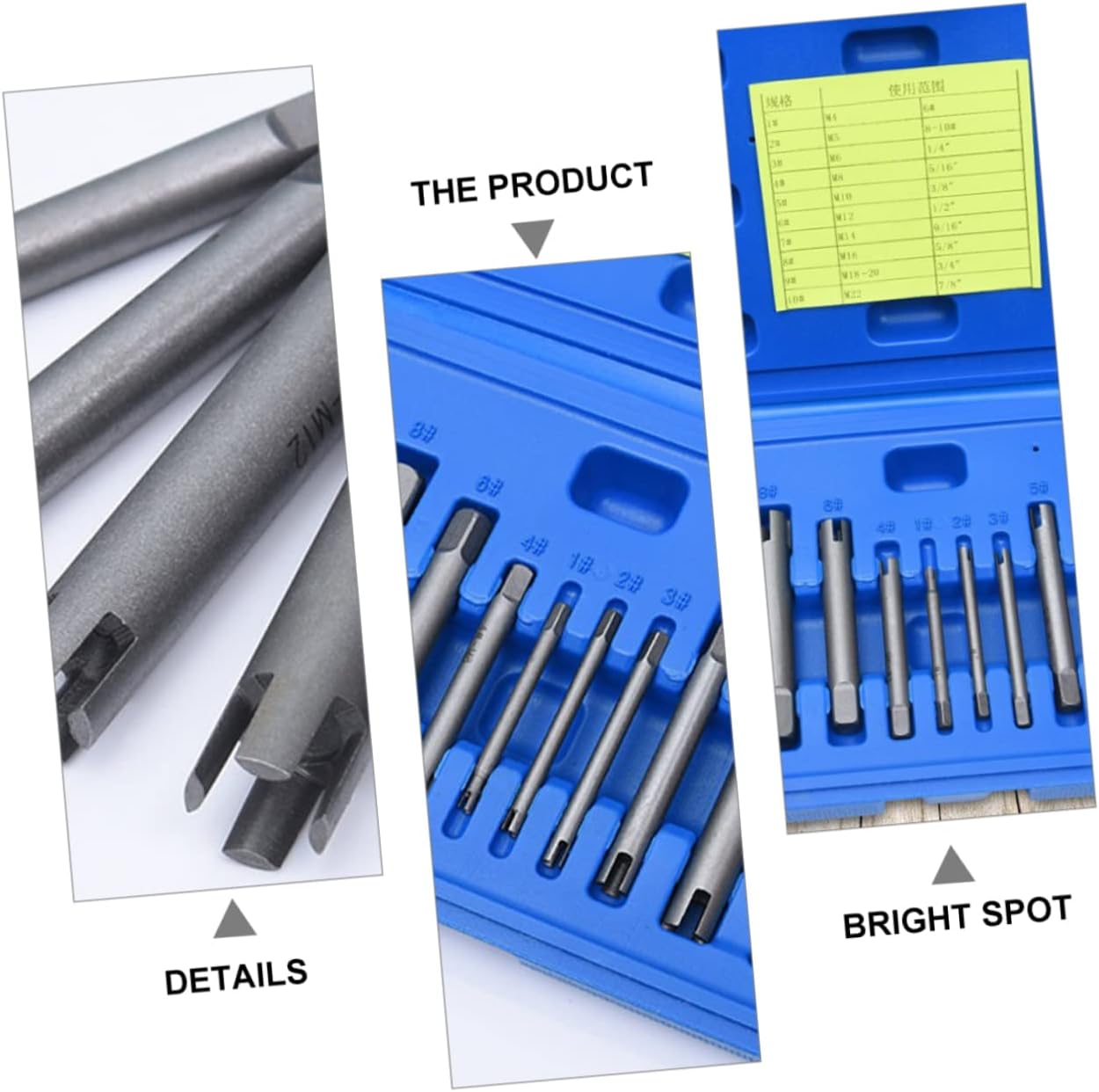 10 Pcs Durable Alloy Screw Extractor Kit Versatile Tool for Removing Stripped Broken Screws Easy Maintenance Resistant Design for Home Repairs Heavy Duty Use