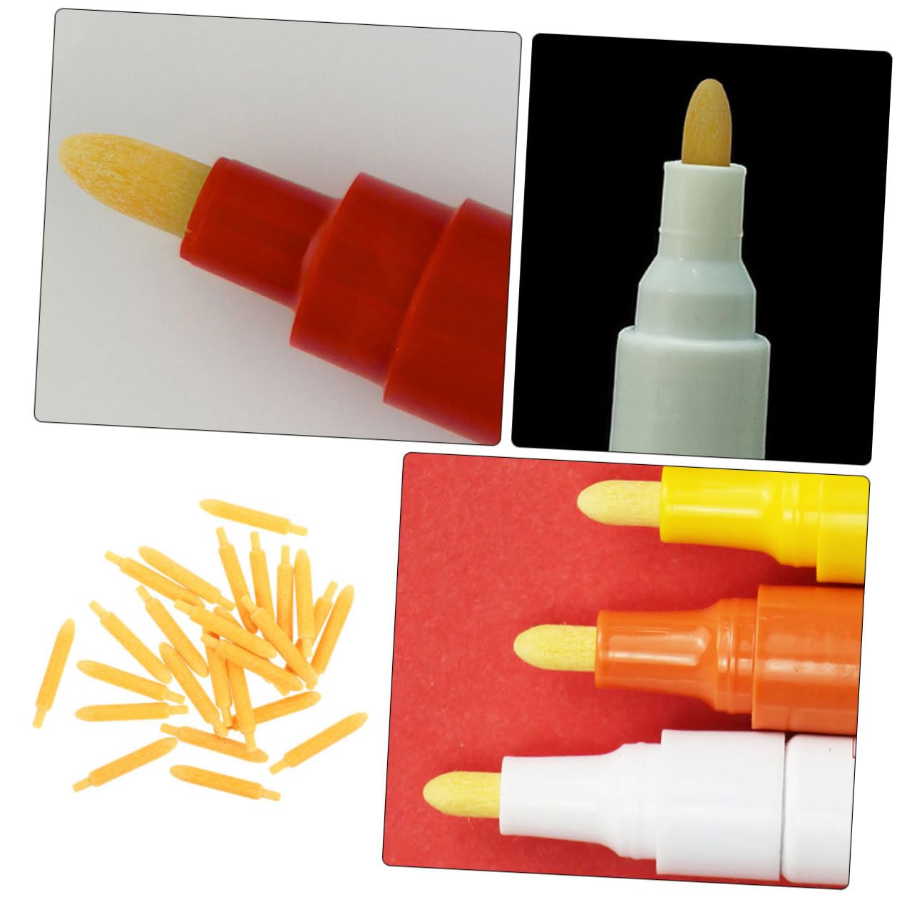 NUOBESTY 400stücke Ersatzspitzen Für Öl Und Acrylmalstifte Langlebige Und Flexible Marker-nibs Einsetzbar Für Malbedarf Zubehör Für Kreative Projekte