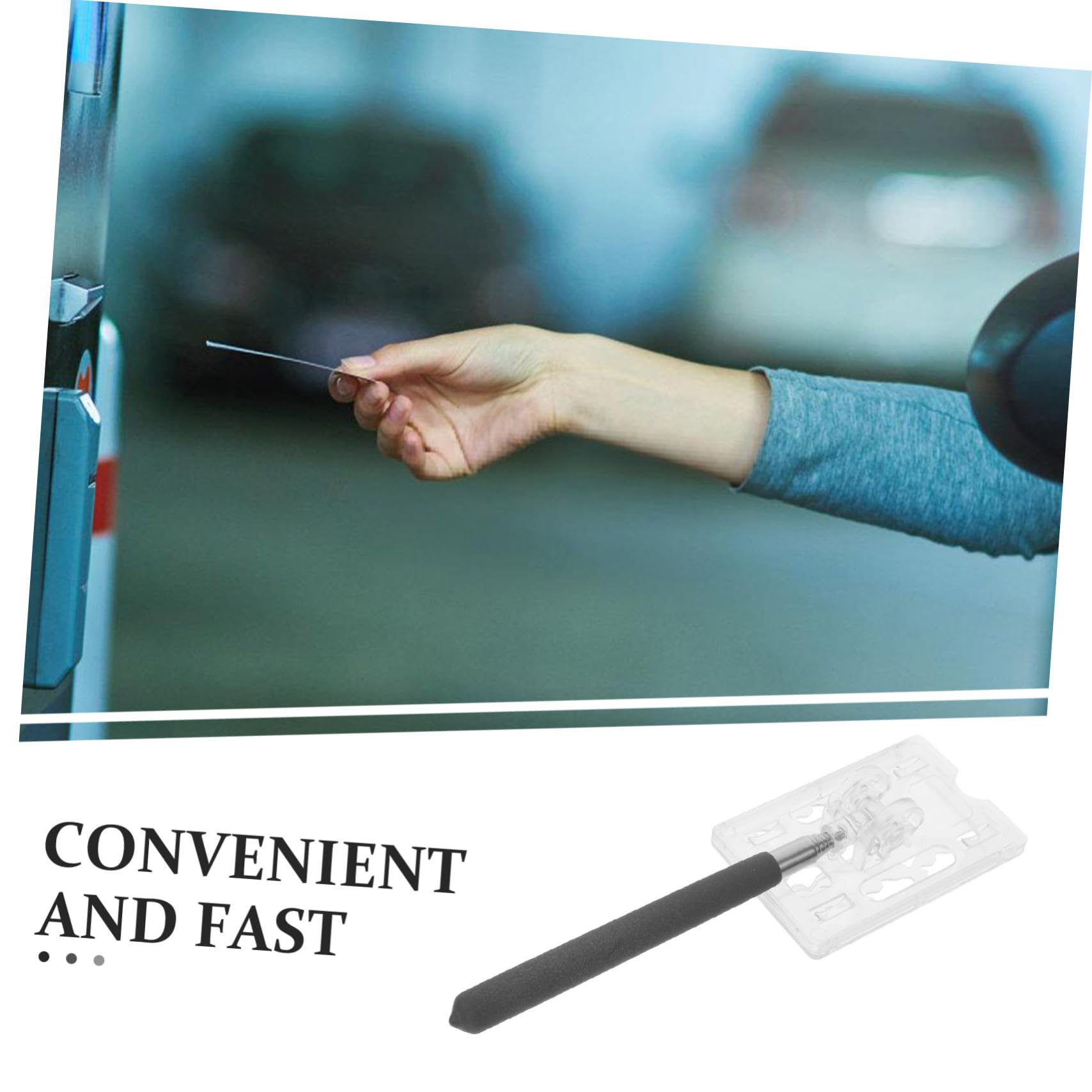 GLEAVI 5pezzi Porta Carte Di Per Parcheggio Asta Telescopica Per Facilitare Delle Tariffe Strumento Pratico e Durevole Per Auto