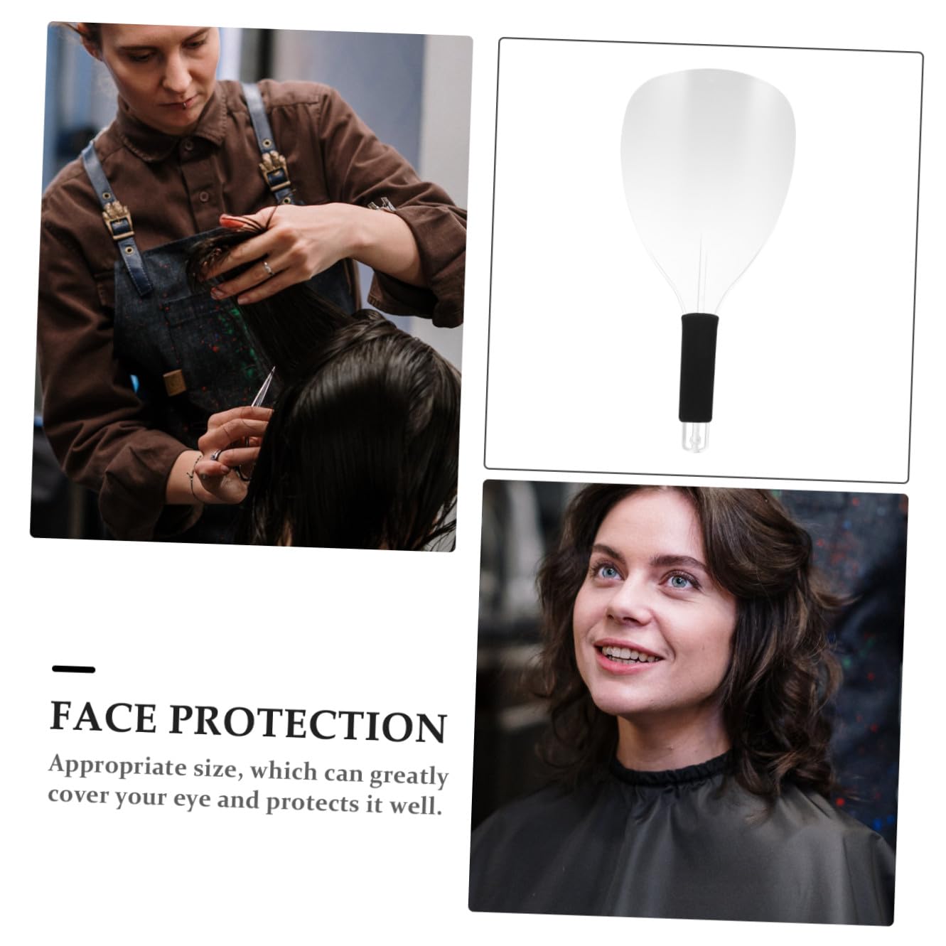 Happyyami Escudo Facial Transparente para Peluquería Protección contra Laca Cabello, 4 Piezas Duraderas para Uso Profesional y Personal