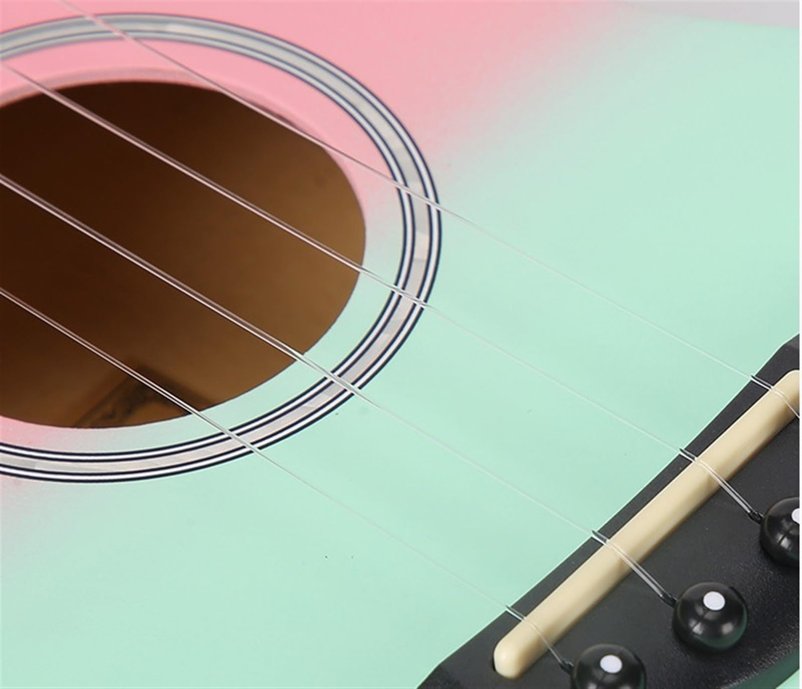 ukulele Modello Entry-level Da 23 Pollici Per Principianti Per Suonare Il Pianoforte Colorato Per Esercitarsi Con L'ukulele(Color:Black)