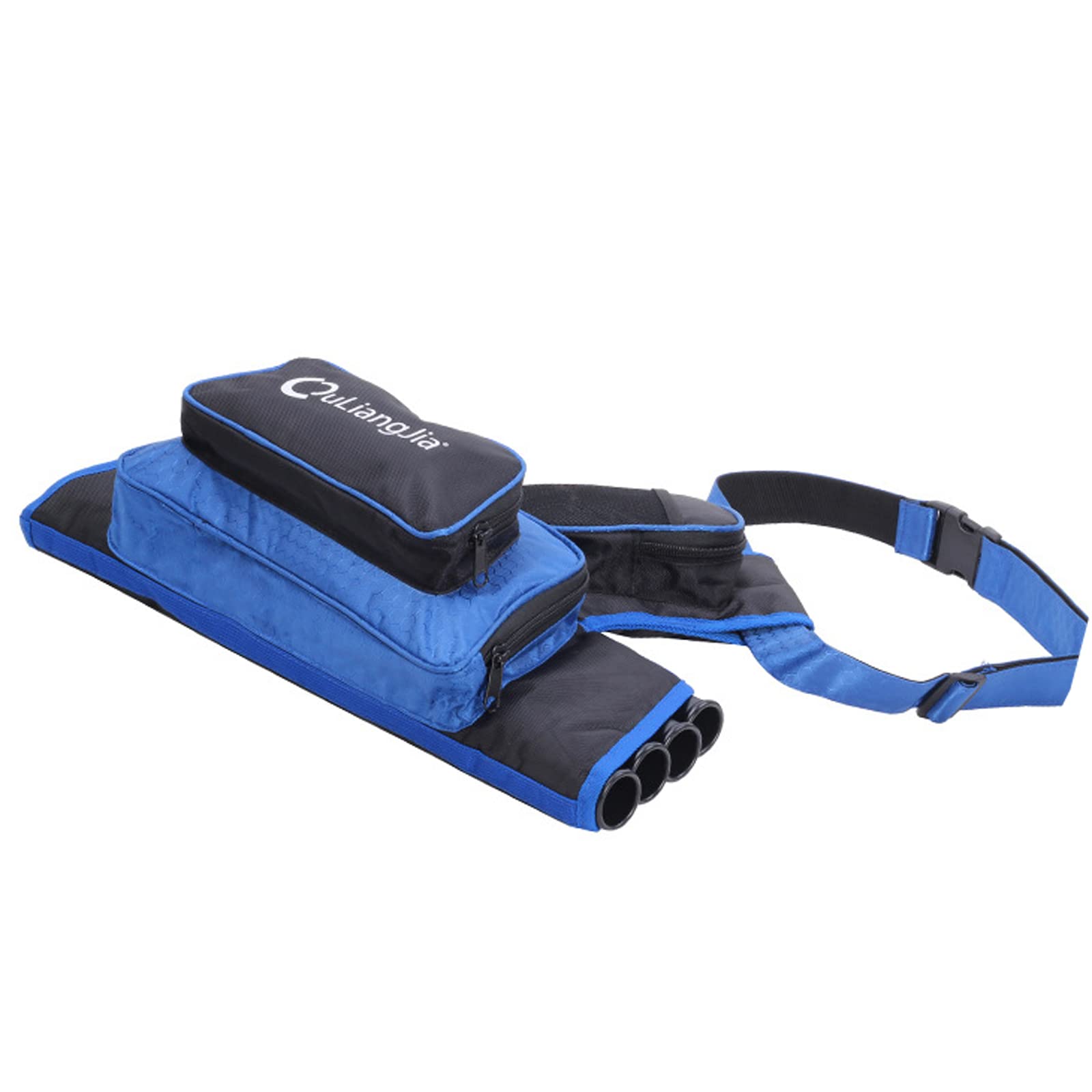 Elkrich Archery Quivers 4 Tube Hip Quiver for Arrows Adjustable Waist Belt Arrow Quiver Holder for Target Shooting (Blue)