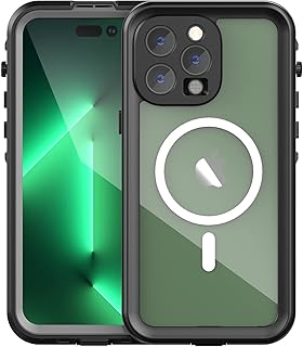 Compatível com capa impermeável Mag Safe para iPhone 14 Pro Max, protetor de tela embutido, capas de telefone magnéticas à prova de choque e poeira para iPhone 14 Pro Max