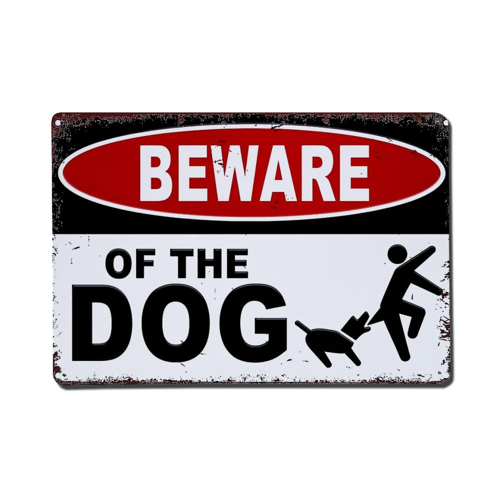 Beware Of The Dog Sign_9 Metal Tin Sign Plaque